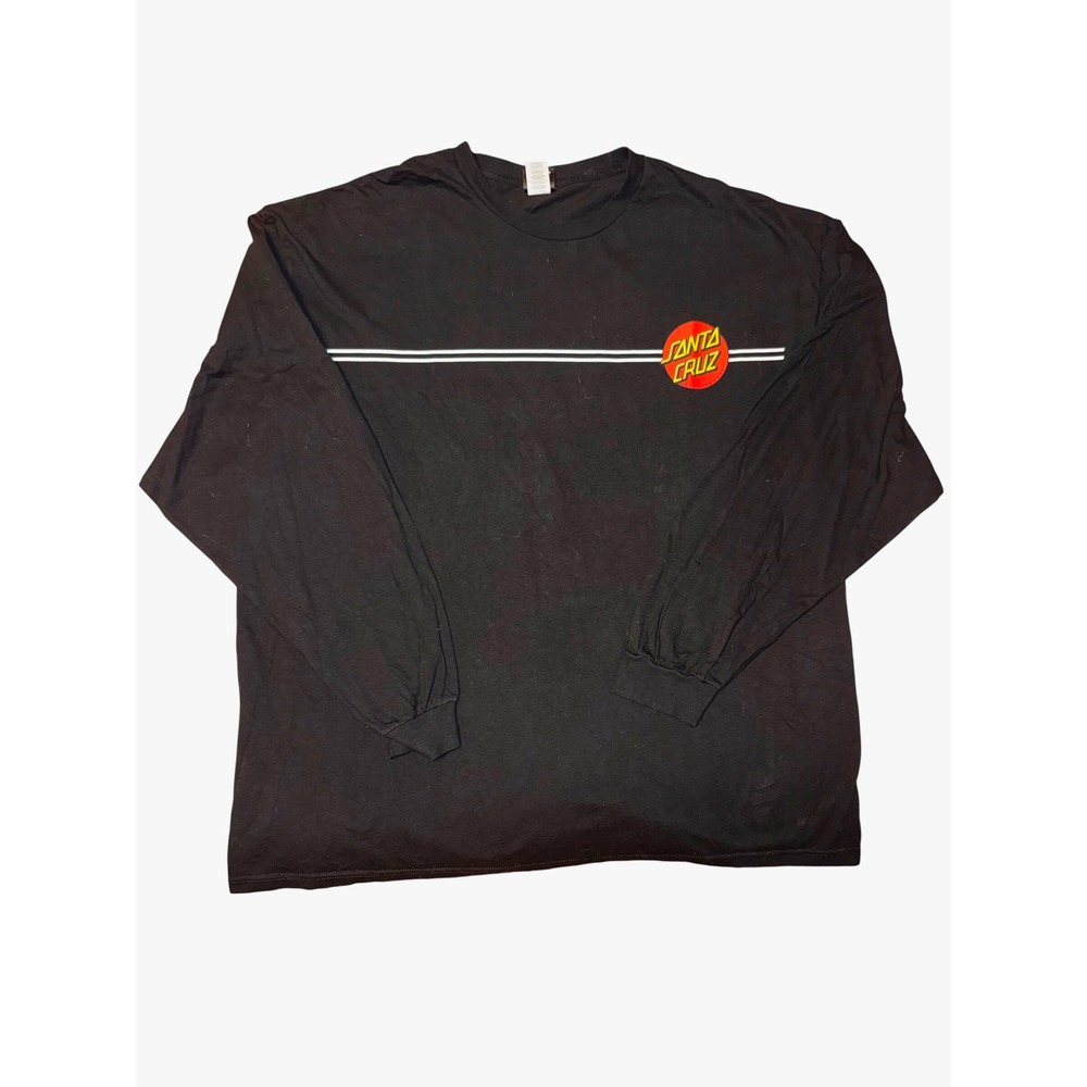 Santa Cruz Skateboards Black Long Sleeve Graphic Dot‎ Logo T-Shirt Mens 3XL